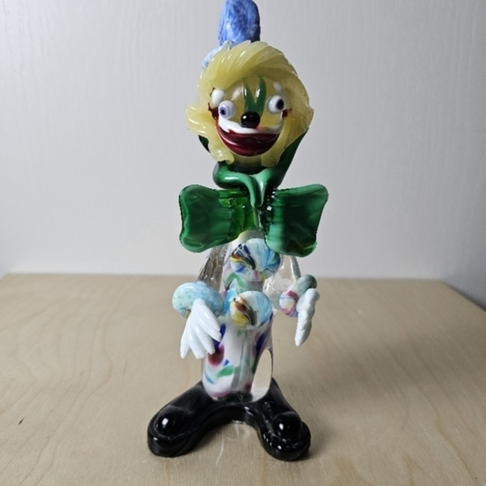 Murano Style Clown Figurine